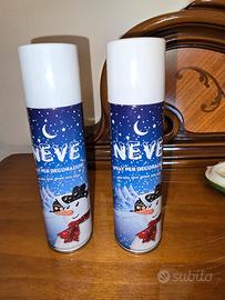 Bombolette di neve spray Natale, vetrofanie.