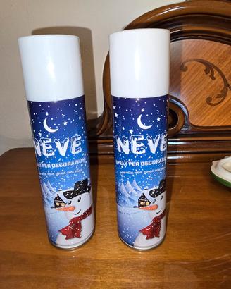 Bombolette di neve spray Natale, vetrofanie.