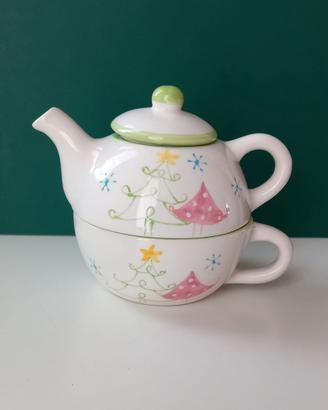 Set Teiera e Tazza "Tea for One" Natalizio in cera