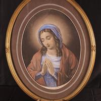 Antico Pastello – Madonna in preghiera