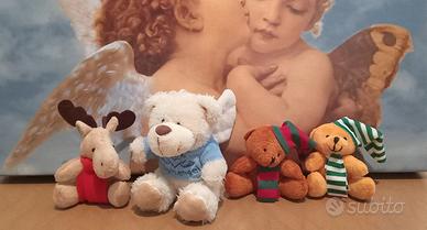 Lotto 4 peluches - orsi e alce