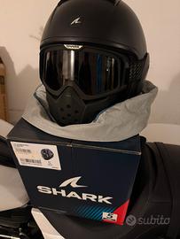 Casco shark raw matt black
