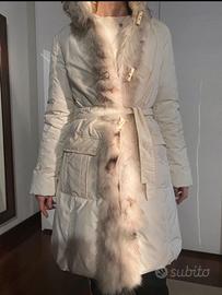 Piumino Bianco Panna bordo Pelliccia Marella Sport