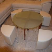 Tavolinetto con 4 puff NUOVO in expò SOTTOCOSTO