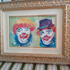 quadro A olio dii ROMANO MUSSOLINI. con autentica