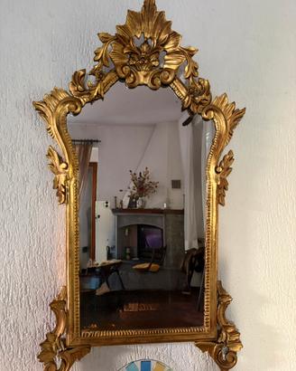Specchiera dorata stile barocco
