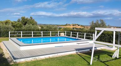 piscina mega 950 technypools con solarium.