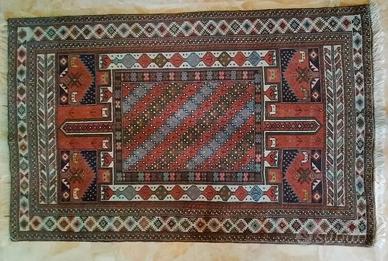 Tappeto persiano Gucian verde grigio 195x120 cm