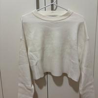 Maglioncino semplice bianco Bershka, Taglia M