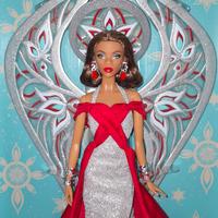 Barbie bambola Holiday Angel Mattel  hjx12