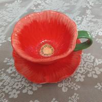 tazza e piatto in ceramica 