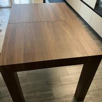Tavolo in legno allungabile 120x80 cm + 40 + 40 cm