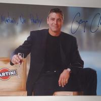 Pubblicità Martini George Clooney autografo stampa