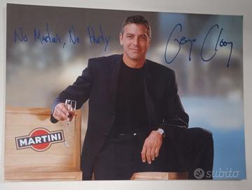 Pubblicità Martini George Clooney autografo stampa