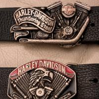 cintura vero cuoio fibbia Harley Davidson