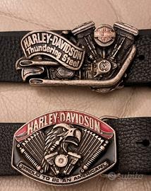 cintura vero cuoio fibbia Harley Davidson
