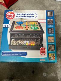 Set giochi da tavolo in legno 10 in 1