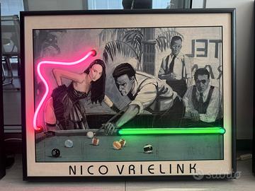 Quadro Vintage anni 90’ con neon