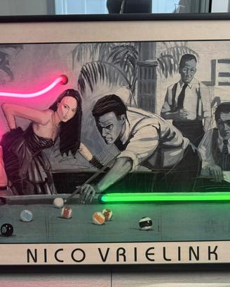 Quadro Vintage anni 90’ con neon