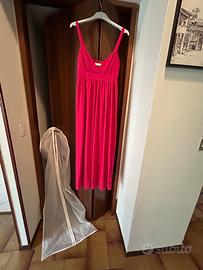 Abito da sposa fucsia lungo – taglia 40 – come nuo