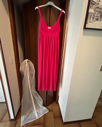 Abito da sposa fucsia lungo – taglia 40 – come nuo