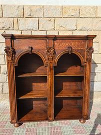Libreria  Mobile in legno Massello con decorazioni