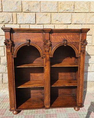 Libreria  Mobile in legno Massello con decorazioni