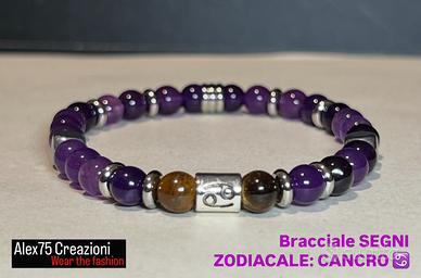 Bracciale artigianale SEGNI ZODIACALE CANCRO ♋️