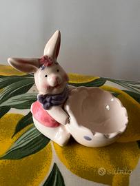 Vaso Portaoggetti Coniglio con Uovo
