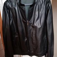 Giubbotto nero vera pelle uomo