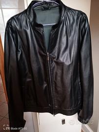 Giubbotto nero vera pelle uomo