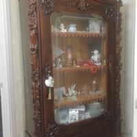 vetrina in piuma di mogano Napoletana