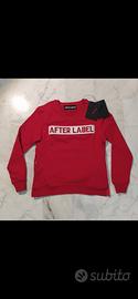 Felpa After Label, uomo/donna, tg.M - Rossa