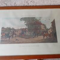 London Oxford St-incisione Henry Alken con cornice