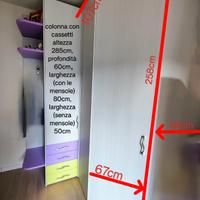 Cabina armadio e colonna Moretti compact