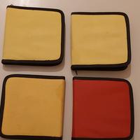 Porta CD/DVD gialli e rosso