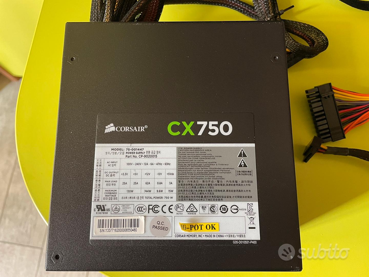 Ricondizionato - ALIMENTATORE PC CORSAIR CX750 750W modello 75