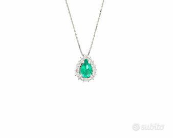 Collana con smeraldo Colombia Ct 0,75