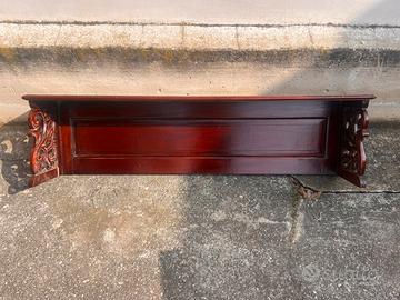 Mensola/attaccapanni in legno massello di mogano