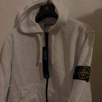 Felpa con cerniera e cappuccio Stone Island