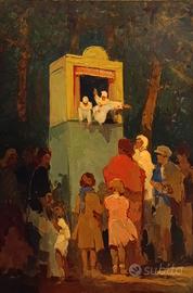 Renato Natali raro dipinto ad olio 50 x 35