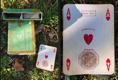 carte da gioco 1956 con timbro,si spedizione 