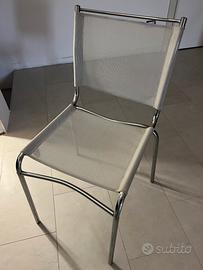 6 sedie in metallo e plastica