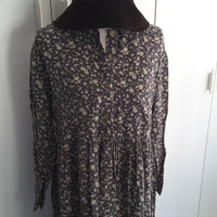 Abito lungo marrone a fiori tg 46