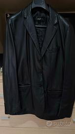 Blazer Ruffo in vera pelle nera