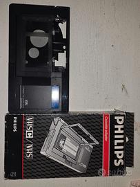 Adattatore cassette VHS-C/VHS-Philips con scatola 