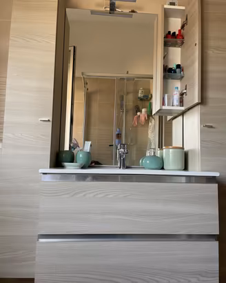 Mobile Bagno con specchio e colonne