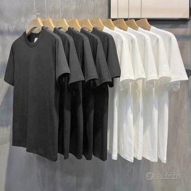 T-shirt Uomo Nera Slim Fit – Taglia XXL