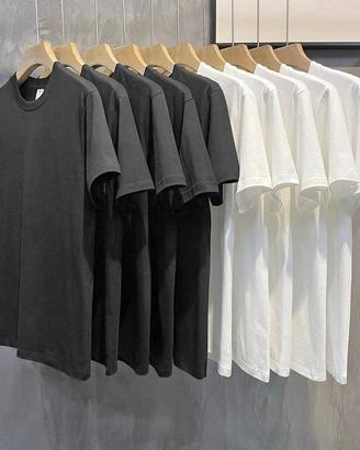 T-shirt Uomo Nera Slim Fit – Taglia XXL