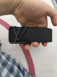 Cintura di pelle nera uomo